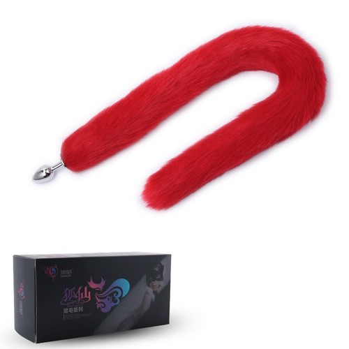 Adult products artificial fur tail anal plug long 77cm pure erotic toys teasing flirting masturbation sex toys