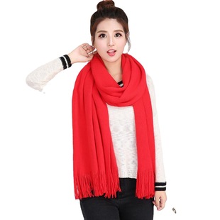 Tassel Scarf Autumn and Winter Imitation Cashmere Korean Style Knitted Scarf for Men and Women Couple Warming and Warming