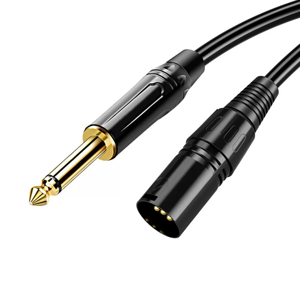 6.5转卡侬公麦克风音频线卡农公转6.35大二芯转卡农头转6.5音频线