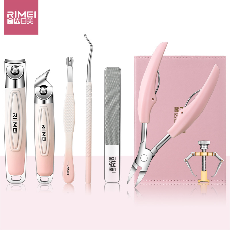 Inclinado conjunto de cortador de uñas doméstico en stock, trinchera de uñas, piel muerta, Jinda, Japón, Estados Unidos, empuje de uñas, cortadoras de uñas, pinzas de garganta