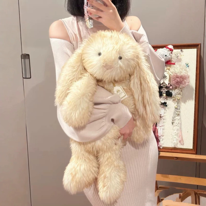 British Jellycat Large Rabbit Plush Toy, Premium Springlo Bonnie Rabbit with Gold Label and Dustproof Bag, Lop-Eared Rabbit British Jellycat Large Rabbit Plush Toy, Premium Springlo Bonnie Rabbit with Gold Label and Dustproof Bag, Lop-Eared Rabbit