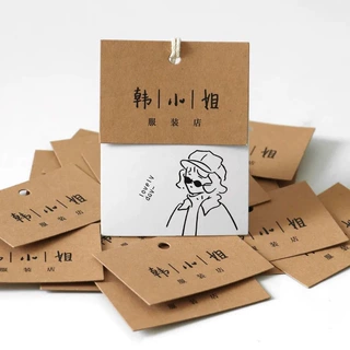 牛皮纸吊牌定制黑纸卡女装吊牌高档标签印刷服装烫金童装吊牌定制