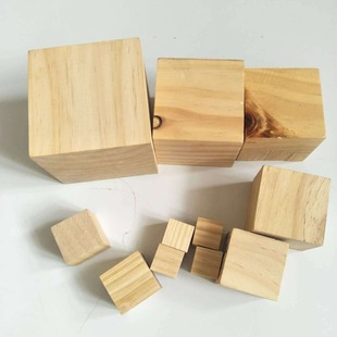 DIY Building Model Wooden Cube Block Block Block Toy Math Teaching Aids Children's Puzzle