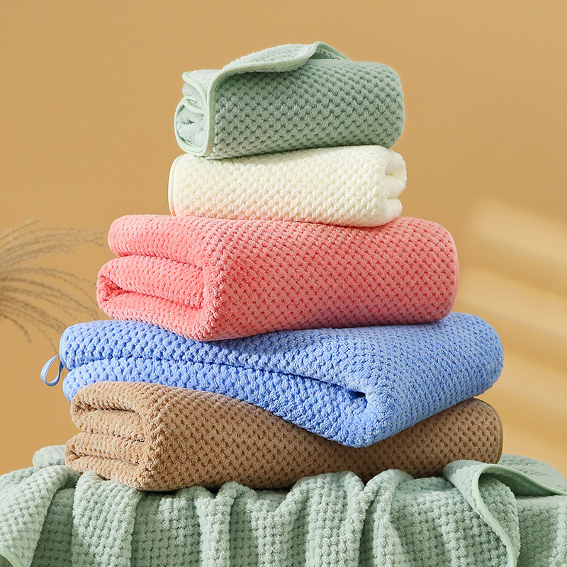 Pineapple Coral Fleece Towel Bath Towel Two-Piece Cross-Border Sports Beach Towel Face Wash Water Absorbent Mother and Son Set Towel Pineapple Coral Fleece Towel Bath Towel Two-Piece Cross-Border Sports Beach Towel Face Wash Water Absorbent Mother and Son Set Towel