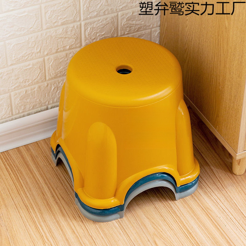 小さなスツールプラスチックベンチ家庭用子供用スツール厚みのあるラウンドスツール滑り止めステップスツールフットレストベビーバスロースツール|undefined