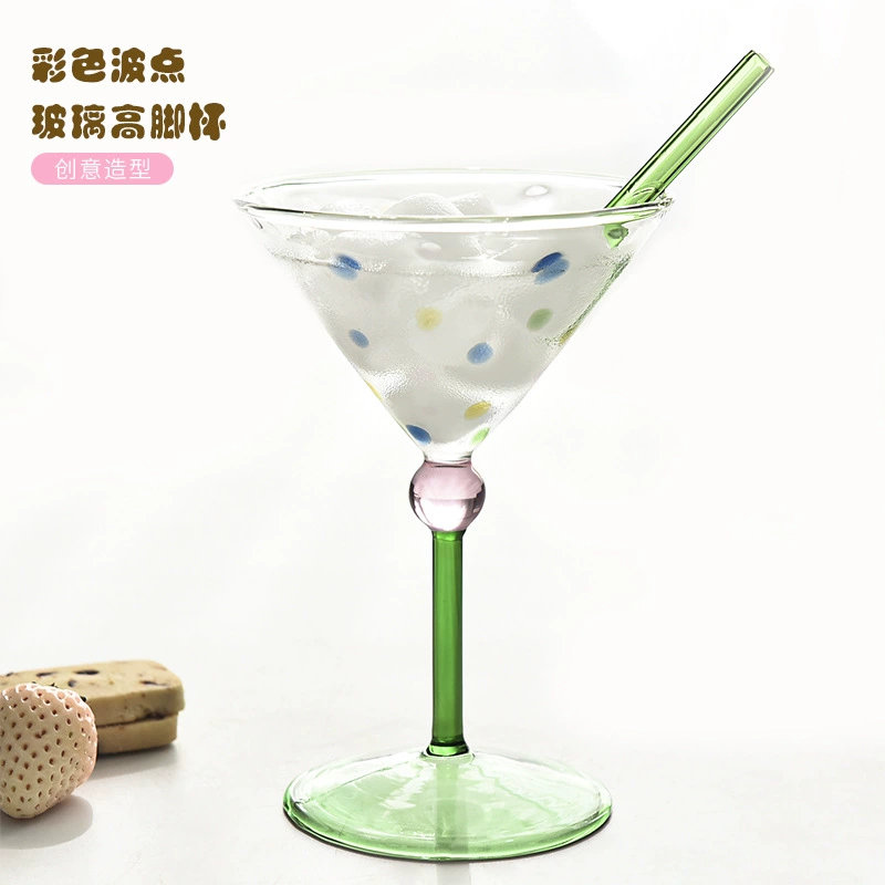 Креативный свежий цветной бокал для вина Бытовые бокалы для вина Бытовые бокалы для шампанского Ретро глинтвейн