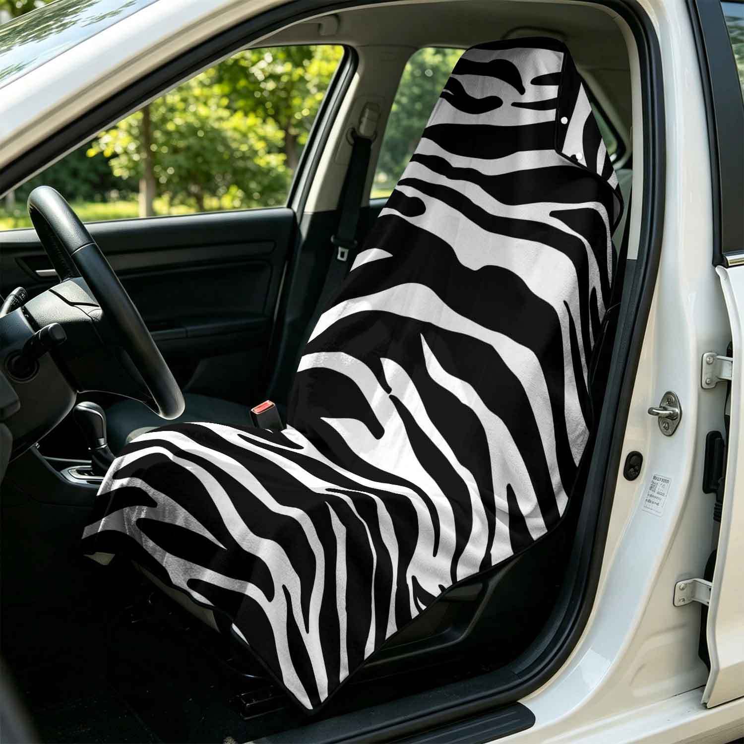 Printed bath towel and car seat cover 2-in-1, ultra-fine fiber outdoor beach and car dual-use universal seat cushion