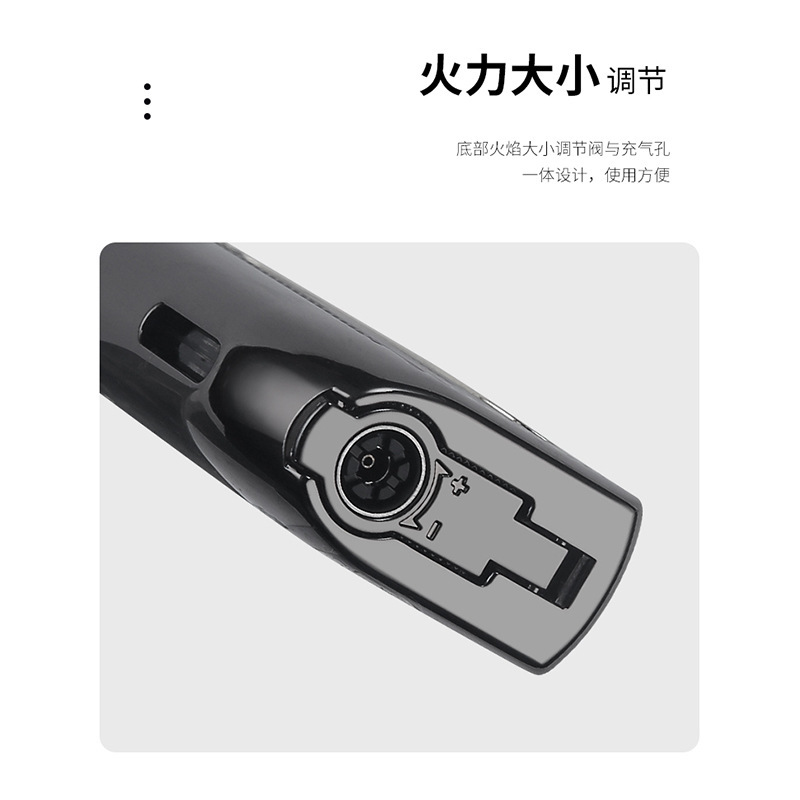 Baicheng の新しいフォーカスシングルファイアインパクトライター絶妙なブルーフレーム電子プレスオープンサイドインフレータブルライター|undefined