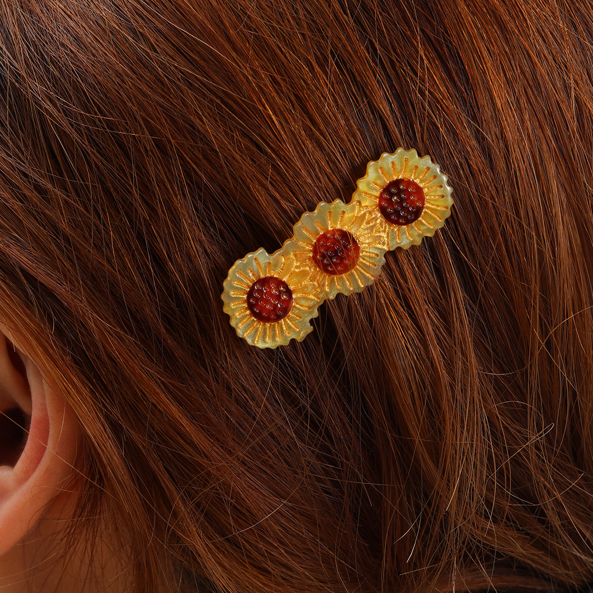 Femmes Sucré Fleur Feuilles D'acétate Pince À Cheveux display picture 1