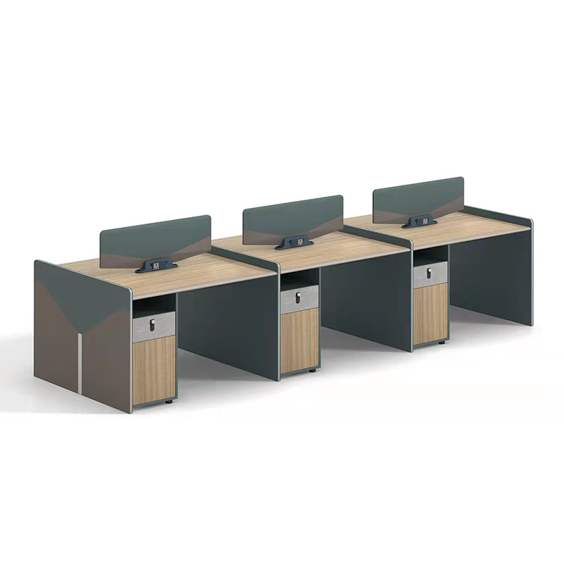 廠家批發現代簡約員工卡位辦公桌 4人位組合辦公桌多人辦公室桌椅