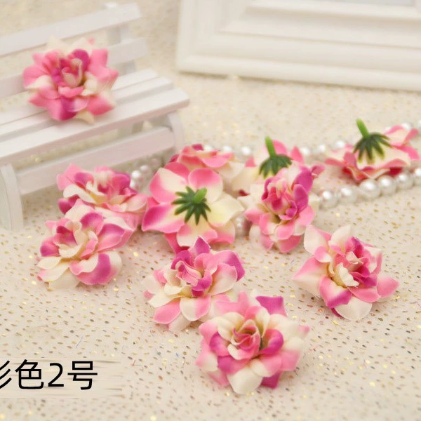 DIY моделированная кружевная роза из фланели, искусственная роза из шелка, декоративная искусственная роза для свадьбы, золотой угол розы, 20 цветов