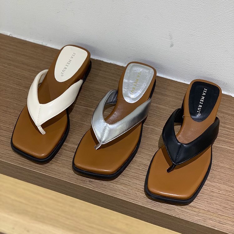 Zapatos retro de tacón alto de cuña, chanclas, chanclas, zapatos de hadas, sandalias francesas plateadas de verano 2025