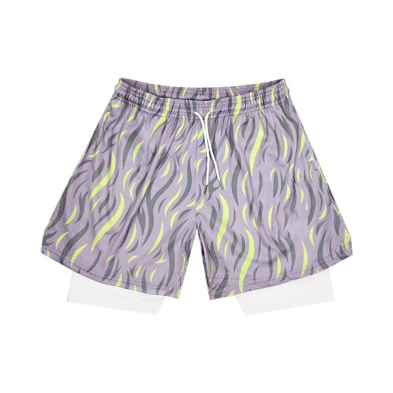 Vacaciones deportivas de dos pantalones cortos para estudiantes de secundaria de niños y niñas no sobre la rodilla entrenamiento transpirable secado rápido pantalones de baloncesto americano