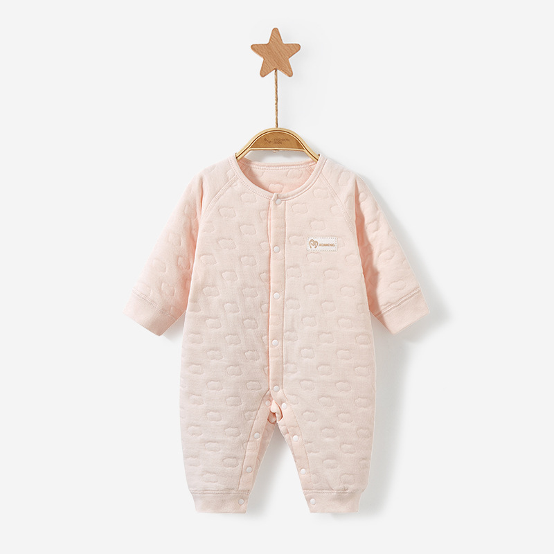 Bebé mono Primavera, Otoño e Invierno desgaste de los hombres y las mujeres algodón cálido traje acolchado otoño mameluco recién nacido Ropa bebé