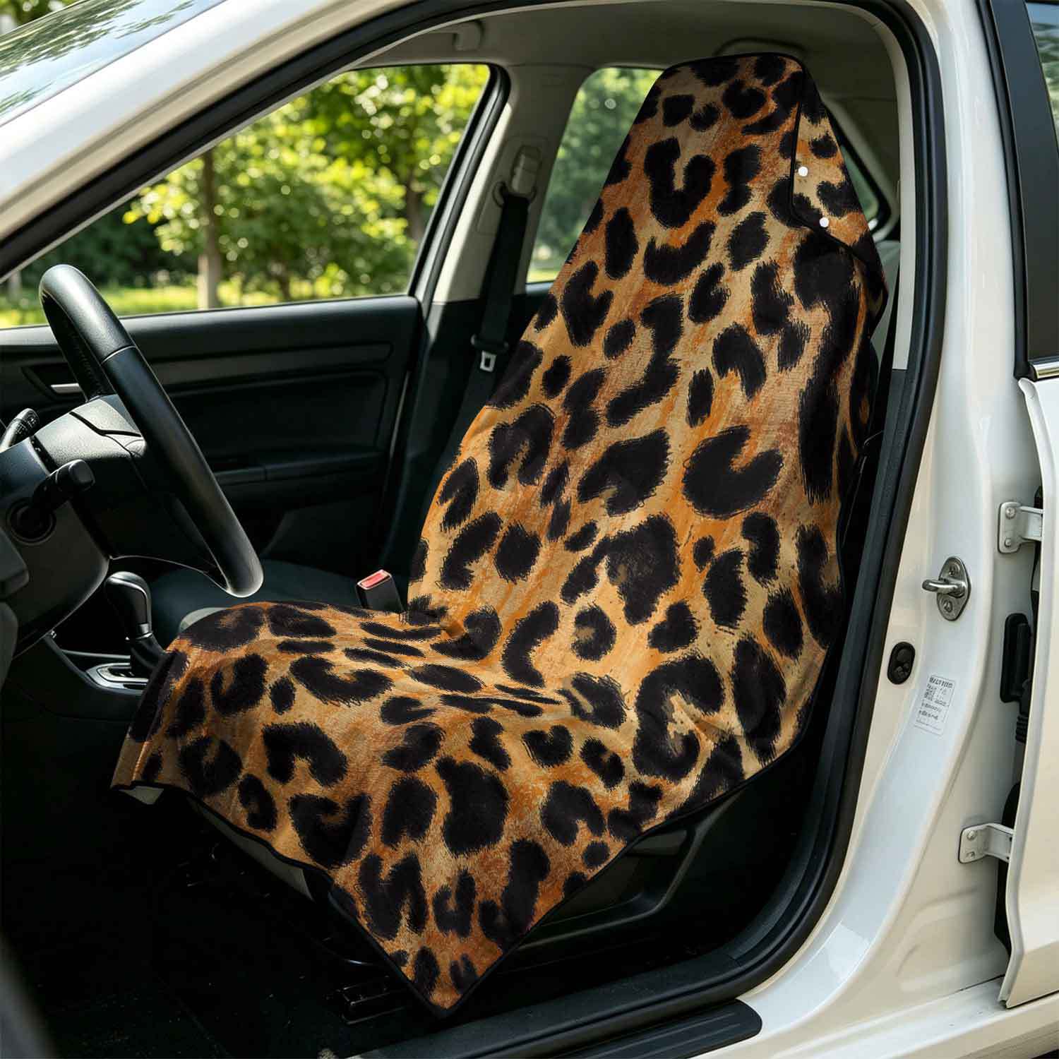 Printed bath towel and car seat cover 2-in-1, ultra-fine fiber outdoor beach and car dual-use universal seat cushion