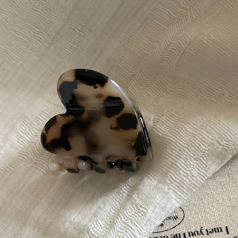 Horquilla de acetato con forma de corazón para el pelo, accesorio para el pelo pequeño, tamaño pequeño, horquilla rota con forma de corazón, pinza para el pelo, accesorios para el pelo_voghion.com