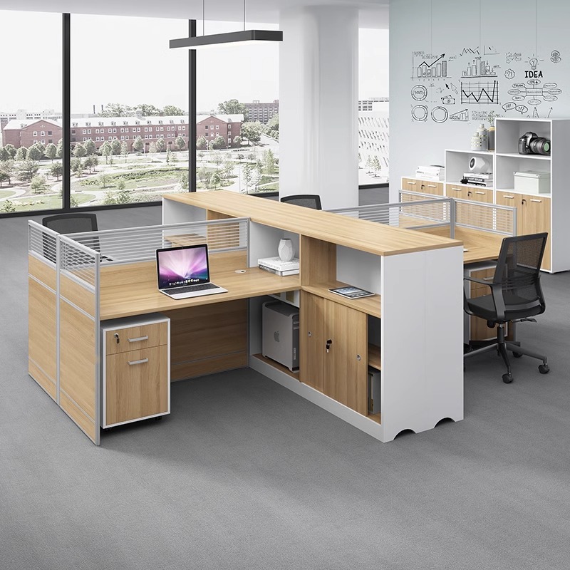 Escritorio de personal combinación libre simple escritorio de oficina moderno combinación de asiento de tarjeta pantalla divisoria mesa financiera oficina