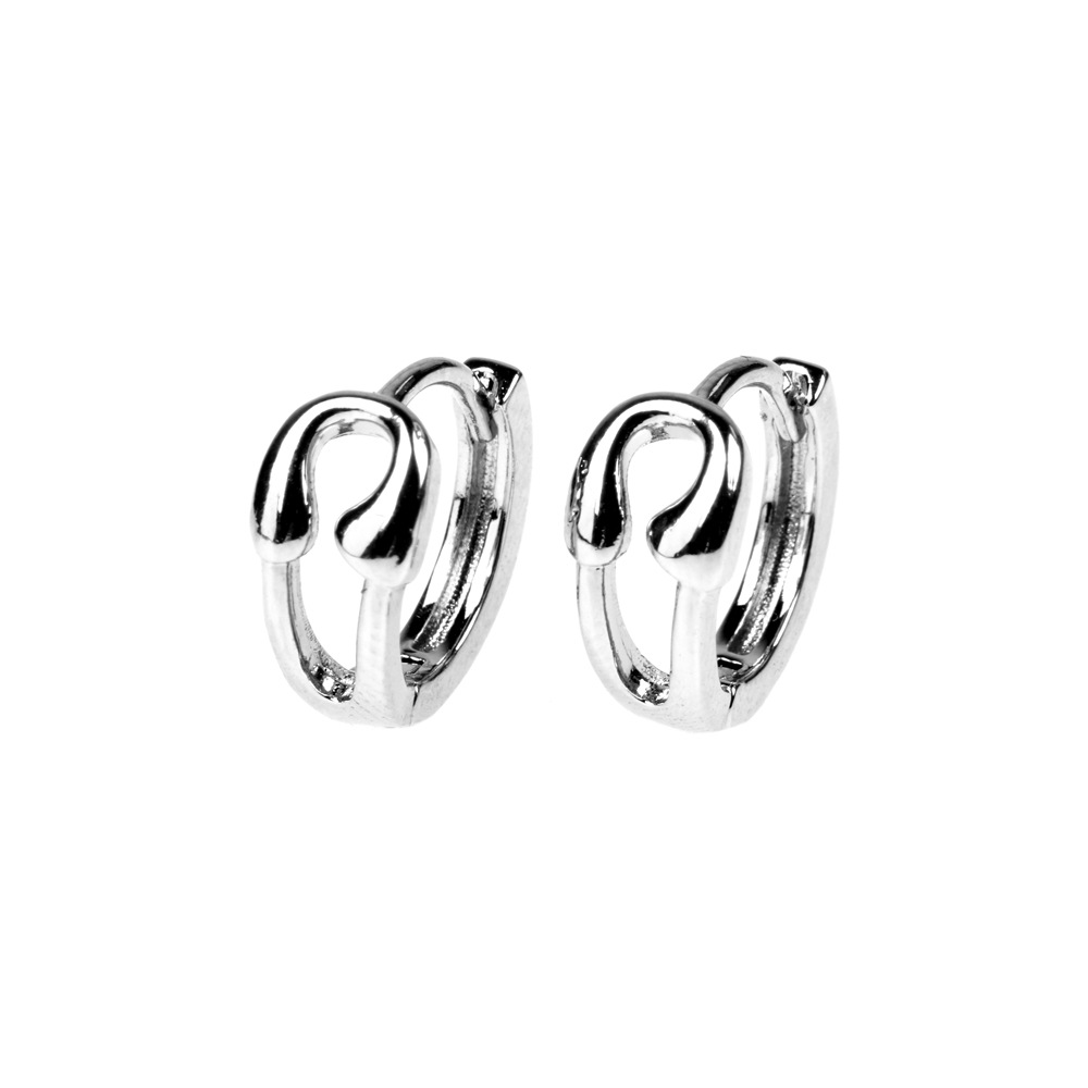 Simple Paper Clip Earrings Wholesale display picture 14