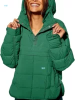 Women's Oversized Down Jacket Quilted Hoodie Extended
