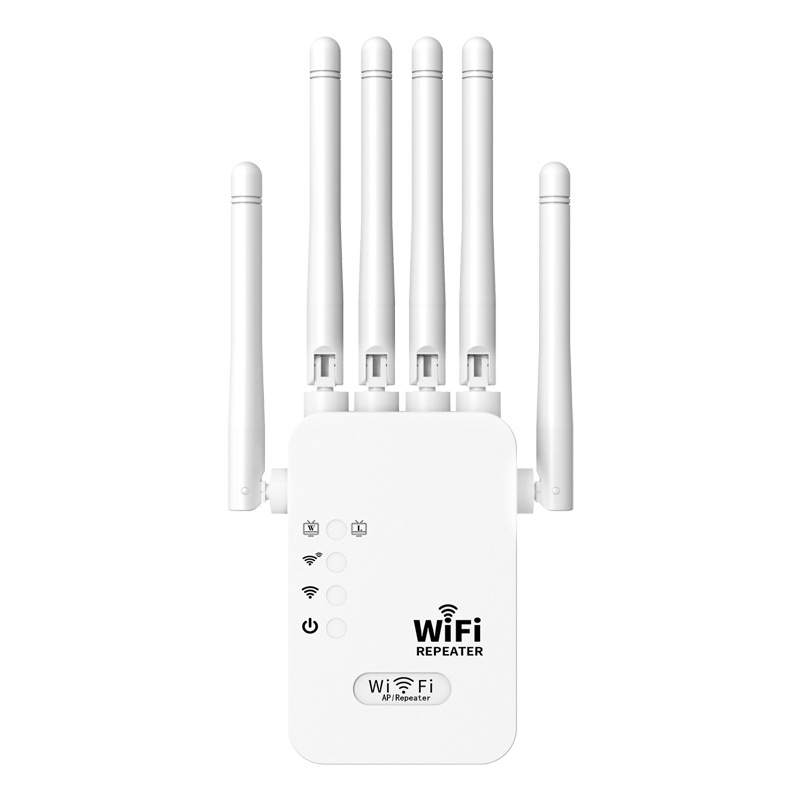 Nuevo amplificador de señal de repetidor wifi de seis antenas 300M amplificador de fábrica para uso doméstico a través de la pared