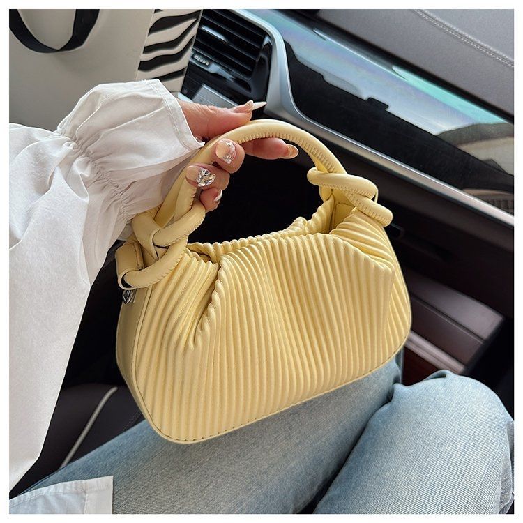 Unique design, pleated handbag, fashionable new style, 2024 crossbody bag, shoulder bag, high-end tote bag