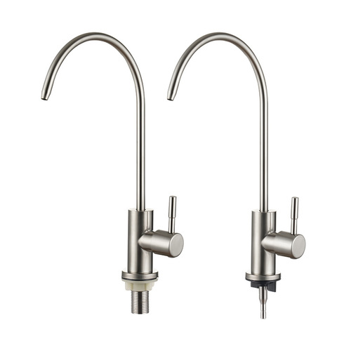 304 stainless steel purifier faucet, direct drinking water purifier, rotatable sitting 4-minute single cold kitchen faucet