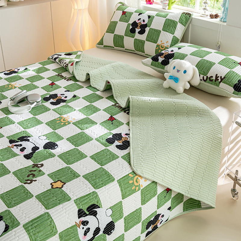 Tapa de cama de algodón de verano de una sola pieza 2025 nuevo traje de tres piezas de sábanas acolchadas de tatami de algodón universal de cuatro estaciones