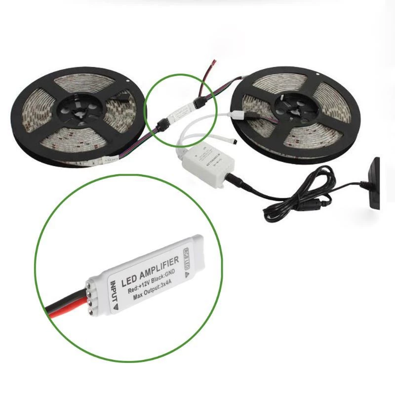 RGBWW LED цветная светодиодная лента, усилитель сигнала, мини-реле питания 12-24В 4А