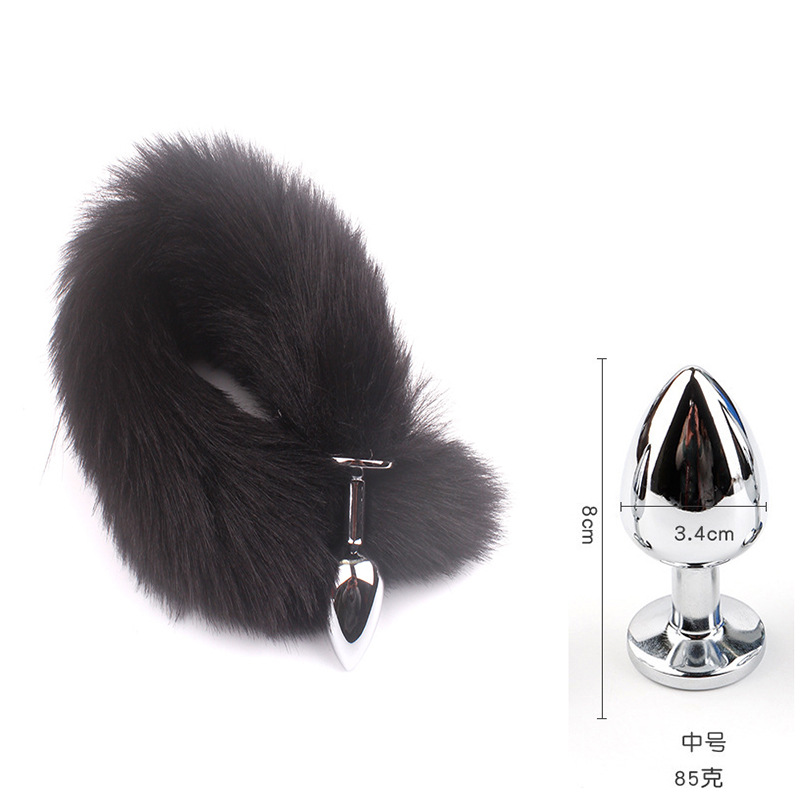 金属製アナルプラグ テール カップル用品 キツネの尻尾 SM 大人向けセックストイ 後庭用 ロールプレイング セックストイ