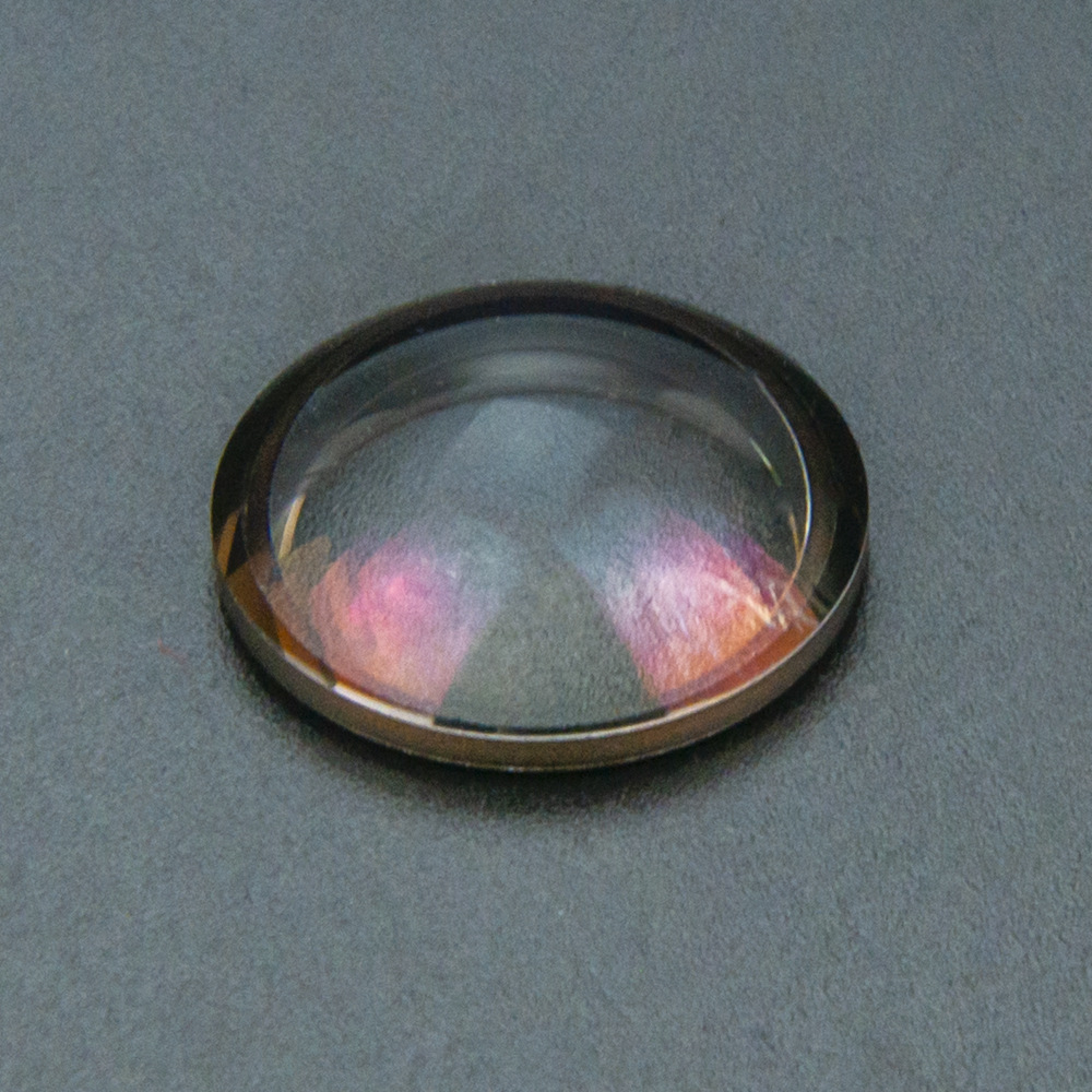 光学投影仪镜头镜片玻璃圆形平凸透镜涂墨镜片镀膜胶合透镜HMY