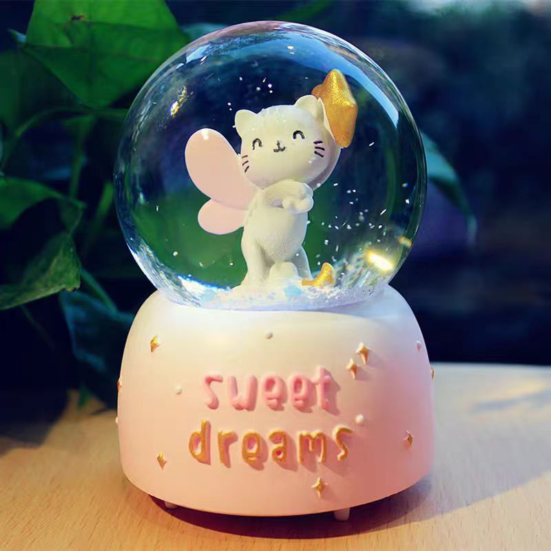 Venta directa de fábrica bola de cristal música caja de música para enviar compañeros de clase niña niña niña regalo de cumpleaños niña princesa día del niño