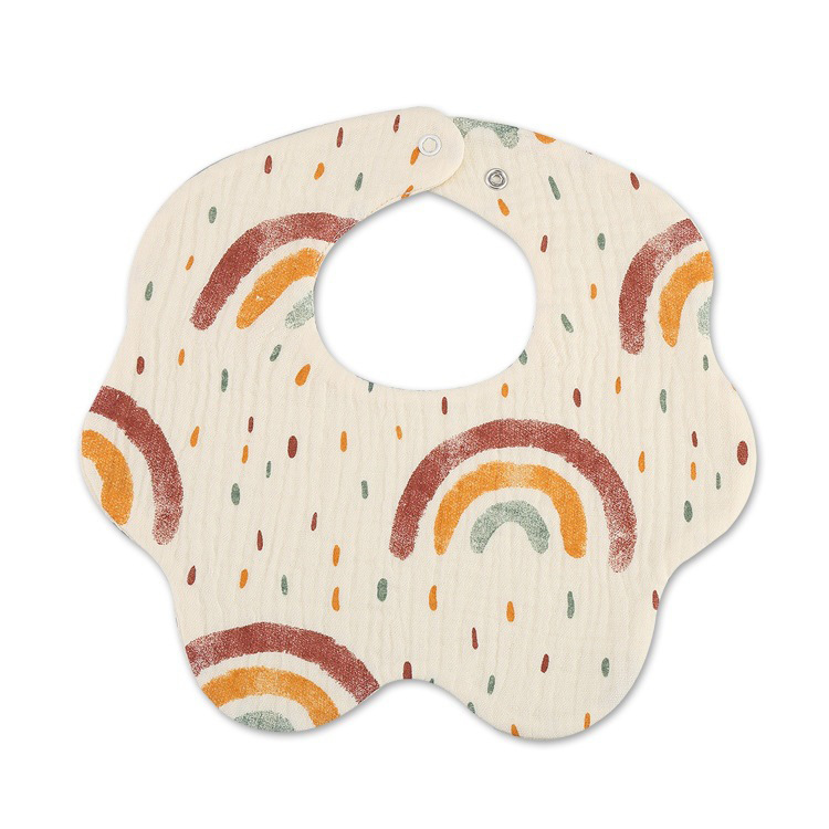 SKU-10-雨点彩虹花朵围嘴-(1)