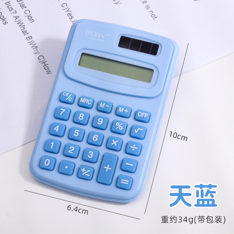 Calculadora de color solar de doble fuente de alimentación con botón grande en el viento y alto valor facial calculadora especial para estudiantes de oficina