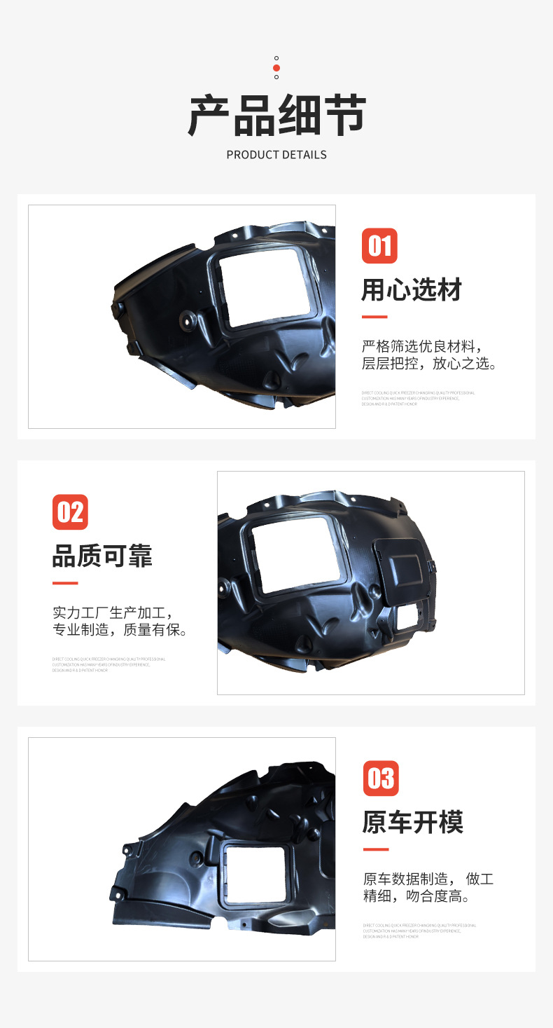 Factory Direct Supply Suitable for Bmw 1 Series E1 Front Fender Lining Auto Parts Wholesale with Reliable Quality