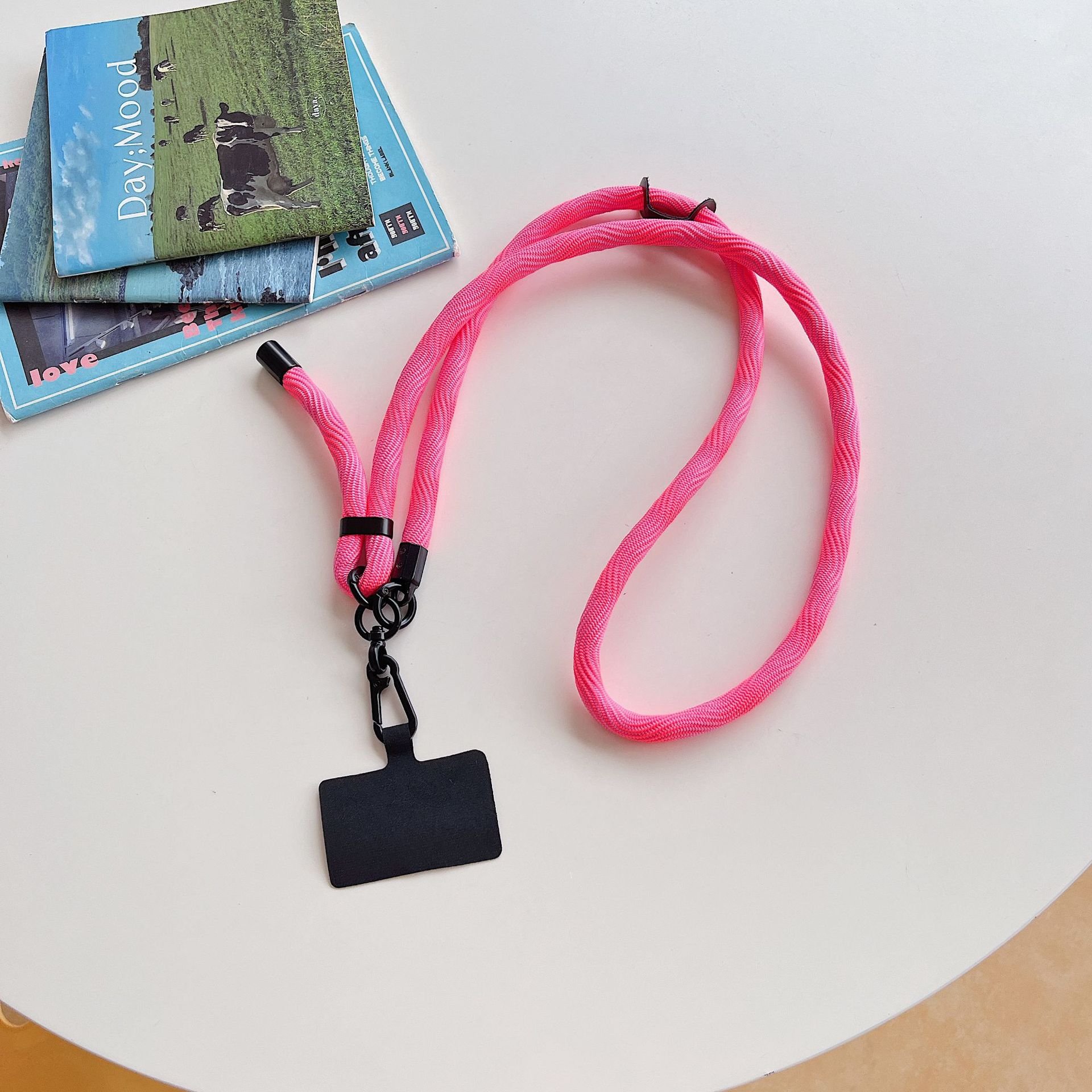 10mm caso de teléfono móvil universal ajustable longitud corta cuerda clip cuello colgante duradero correa de cinturón cadena al aire libre nylon