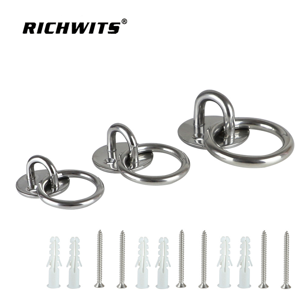 스테인레스 스틸 라운드 도어 버클 해먹 교수형 고정 플레이트 스윙 후크 액세서리 해양 하드웨어 라운드 버클