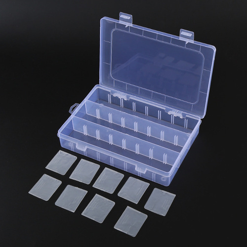 24 grids to 12 grids transparent plastic box hardware accessories heat shrinkable tube terminals jewelry toy packaging storage box