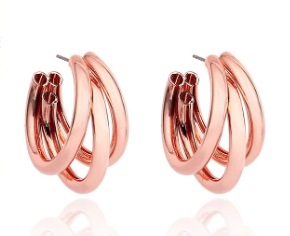  Pendientes pequeños en forma de C de múltiples capas - Estilo frío europeo/americano, ecológico, pendientes geométricos versátiles con textura de metal