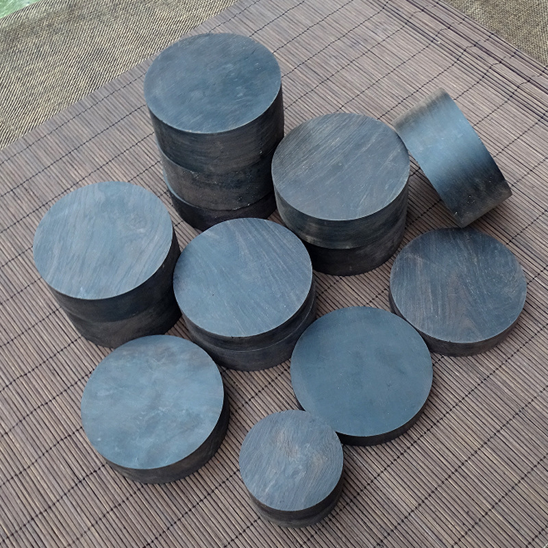 Ebony solid wood round sandalwood diy handmade round cup padding tag accessories material wood craft