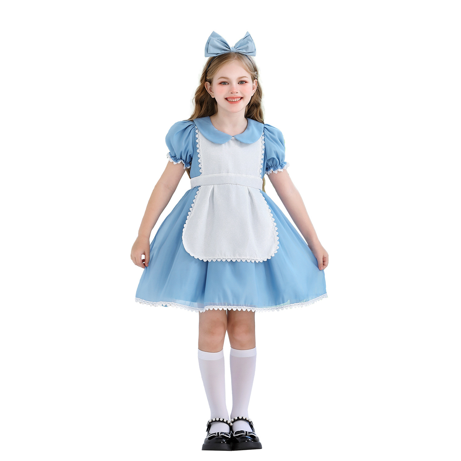 Pastoral Alice Maid Costume Children's Clothing Halloween Children's Princess Lolita Loli Dress Girls Performance Costumes