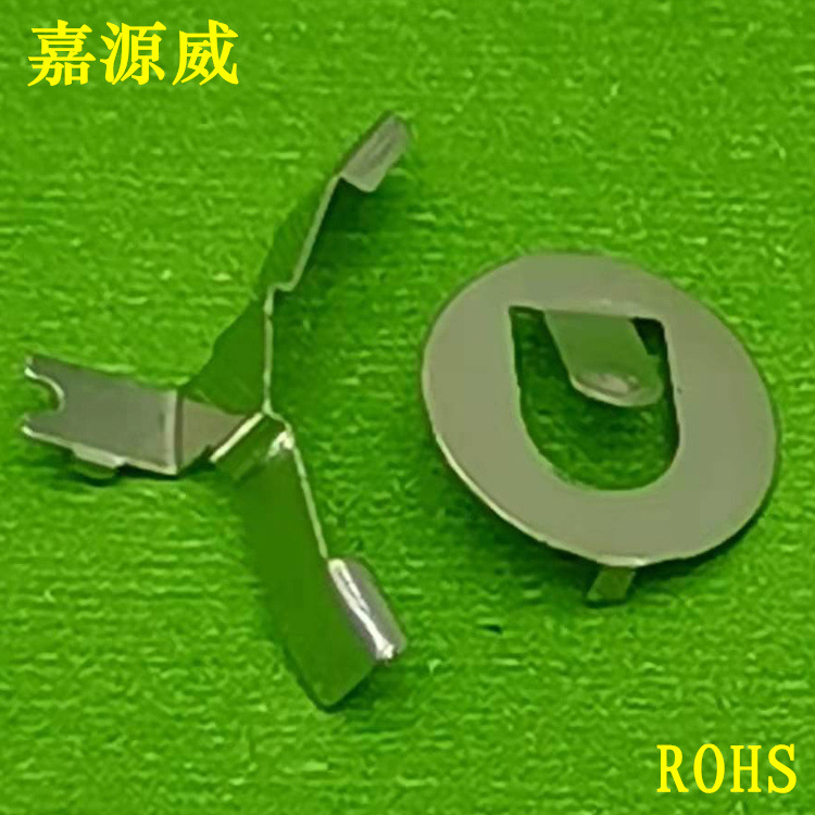 厂家直销CR2450插件磷铜电池片 环保2450插脚电池正负极片