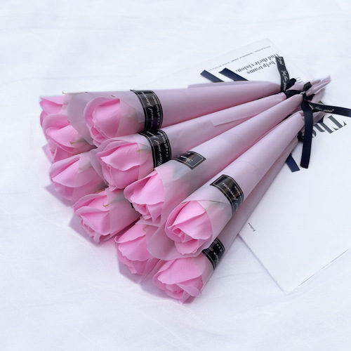 Women's Day Gift Wholesale Simulation Rose Soap Flower Carnation Opening Event Promotion Street Sweeping Promotion