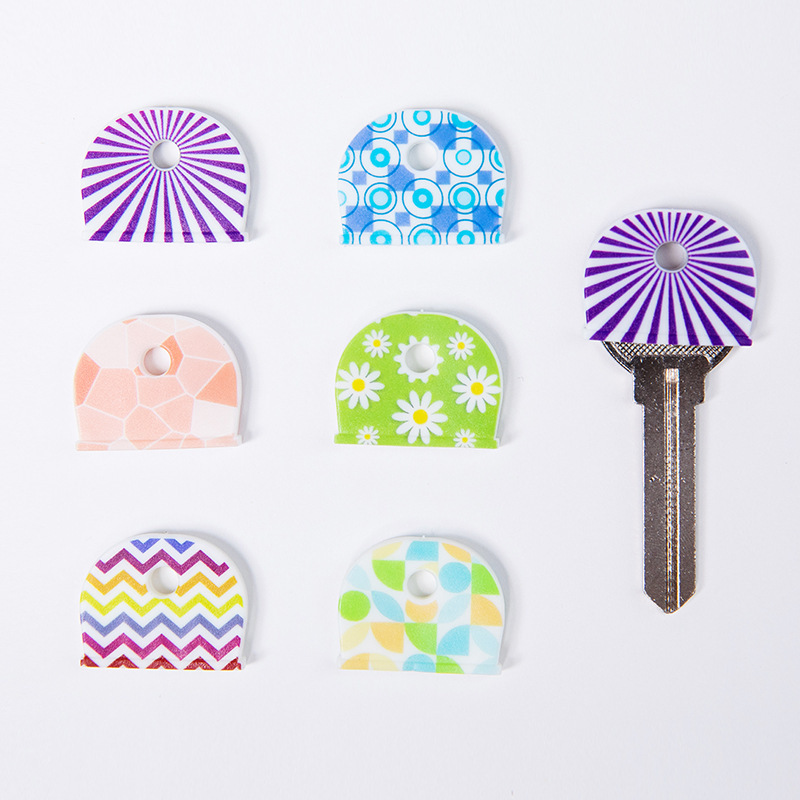 Printed Pattern Key Cover/Key Identification Cover/Silicone Key Cover/Colorful Key Cover/Key Cover/Key Identification