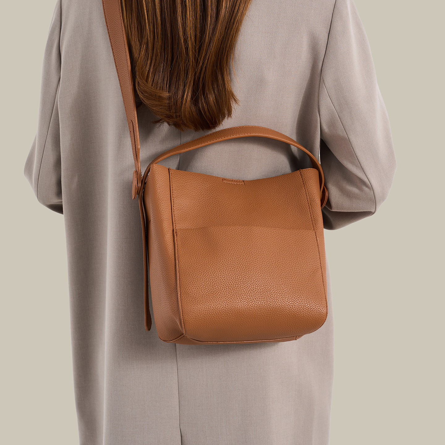 Women's Bags 2026 Autumn and Winter New Fashion Versatile Bucket Bag with a High-End Feel, Single Shoulder Crossbody Bag, Handbag