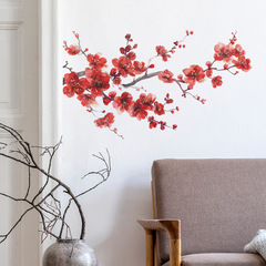 Foreign trade hot plum blossom branches living room bedroom dorm entrance home decoration wall sticker sticker self-adhesive wholesale cross-border