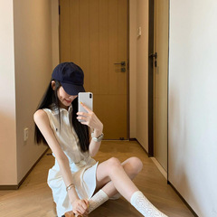 現物のr1ラフの小さい馬のマークの刺繍の白い月の光のワンピースの初恋感はいっぱいで清純な気質の風がコードをスキャンすることができます。