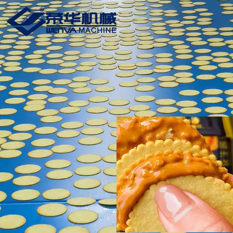 荣华机械供应饼干生产设备全伺服花生酱薄脆生产线韧性饼干成型机