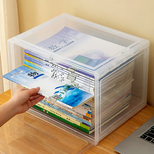 Desktop Bookshelf Children's Picture Book Storage Small Magazine Rack Acrylic Transparent Oxford Tree Storage Box