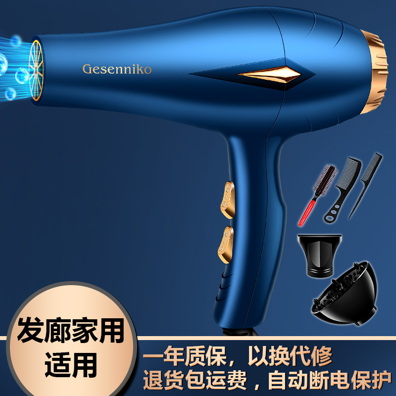 New Hair Dryer for Barbershop with Constant Temperature, Strong Wind, Blue Light Hair Care, High Power, Household Hair Dryer Wholesale