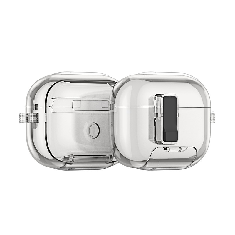 Aplicable Apple AirPods Pro2 estuche de auriculares Bluetooth AirPods4 estuche transparente a prueba de caídas TPU estuche mayorista